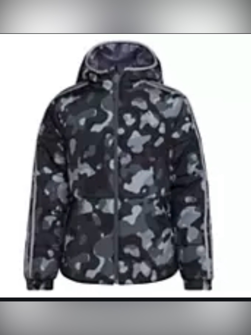 Adidas Puffer Zip Up Hoodie Jacket Size XL camouflage - Picture 3 of 8